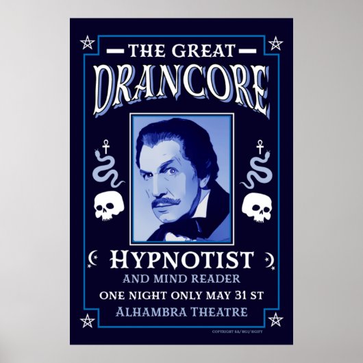 Klassischer Vintager viktorianischer Hypnotist Poster (Vorne)