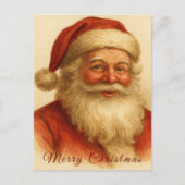 Klassischer Vintager Weihnachtsmann Frohe Weihnach Postkarte (Vorderseite)