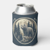 Klassischer/Vintager Wildbär Dosenkühler (Kanne Vorderseite)