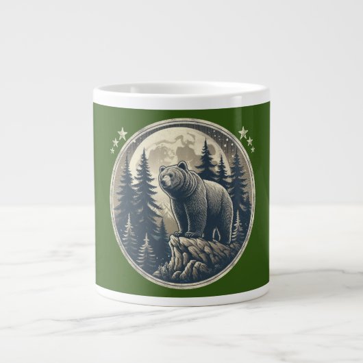 Klassischer/Vintager Wildbär Jumbo-Tasse (Vorderseite)