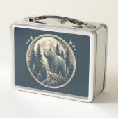 Klassischer/Vintager Wildbär Metall Brotdose (Rückseite)