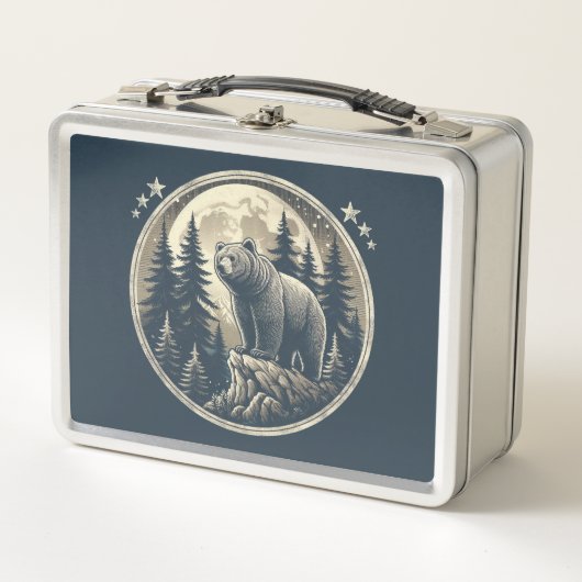 Klassischer/Vintager Wildbär Metall Brotdose (Vorderseite)