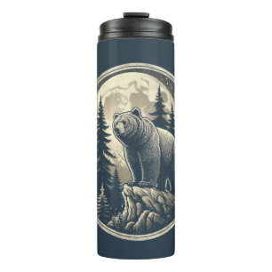 Klassischer/Vintager Wildbär Thermosbecher