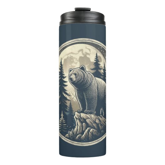 Klassischer/Vintager Wildbär Thermosbecher (Vorderseite)