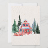 Klassischer Vintager Winterwunder Geburtstag Einladung (Rückseite)