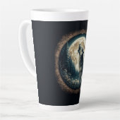 Klassischer, Vintager Wolf und Mond Milchtasse (Linke Ecke)