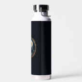 Klassischer, Vintager Wolf und Mond Trinkflasche (Links)