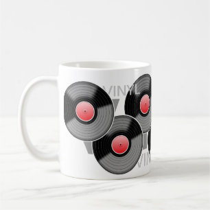Klassischer Vinyl-Schallplatten-Becher Kaffeetasse