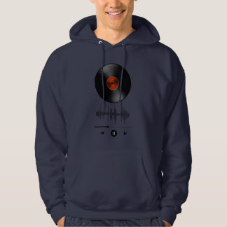 Klassischer Vinyl-Schallplatten-Schallwellen-Minim Hoodie