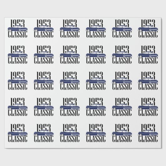 Klassischer Wagen 1953 Geschenkpapier (Flach)