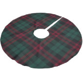 Klassischer Weihnachts-Baumschürze im Karomuster Polyester Weihnachtsbaumdecke (Schrägansicht)