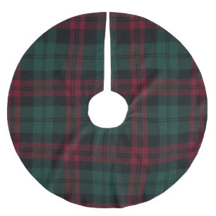 Klassischer Weihnachts-Baumschürze im Karomuster Polyester Weihnachtsbaumdecke