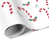 Klassischer Weihnachts-Candycane Geschenkpapier (Rolleneckpunkt)
