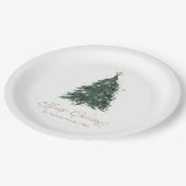 Klassischer Weihnachts-Evergreen  Pappteller (Schrägansicht)