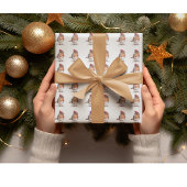 Klassischer Weihnachts-Rotkehlchen, individuell Geschenkpapier