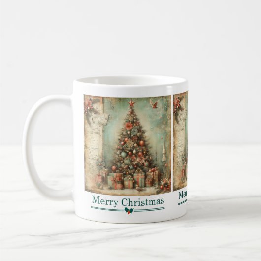Klassischer Weihnachtsbaum-Becher Kaffeetasse (Links)