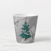 Klassischer Weihnachtsbaum Chic Monochrome Floral Milchtasse (Vorderseite)