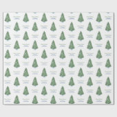 Klassischer Weihnachtsbaum Chinoiserie Happy Holid Geschenkpapier (Flach)