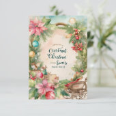 Klassischer Weihnachtsbaum Einladung (Stehend Vorderseite)