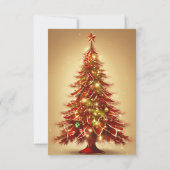 Klassischer Weihnachtsbaum Einladung (Rückseite)