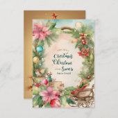 Klassischer Weihnachtsbaum Einladung (Vorne/Hinten)