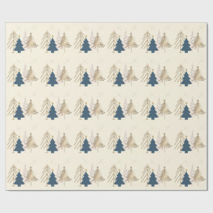 Klassischer Weihnachtsbaum Elfenbein Geschenkpapier