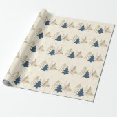 Klassischer Weihnachtsbaum Elfenbein  Geschenkpapier (Ungerollt)