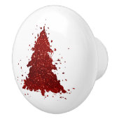 Klassischer Weihnachtsbaum | Festival Rich Crimson Keramikknauf (Rechts)