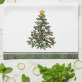 Klassischer Weihnachtsbaum | Gorgeous Bold Kelly G Geschirrtuch (Gefaltet)