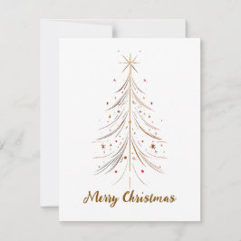 Klassischer Weihnachtsbaum, modernes Minimalistisc Feiertagskarte
