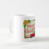 Klassischer Weihnachtsbaum & Red Christmas Truck Kaffeetasse (Vorderseite Links)