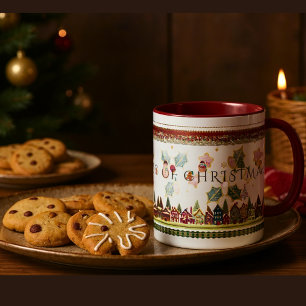 Klassischer Weihnachtsdekor Festlich Fröhlich Tasse