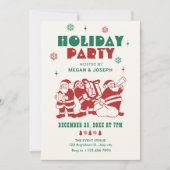 Klassischer Weihnachtsfeiertag Einladung (Vorderseite)