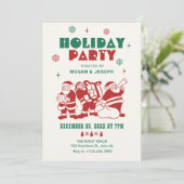 Klassischer Weihnachtsfeiertag Einladung (Stehend Vorderseite)