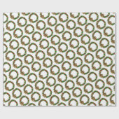 Klassischer Weihnachtsgel und Kranz Geschenkpapier (Flach)