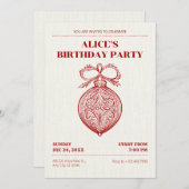 Klassischer Weihnachtsgeschmack Einladung (Vorne/Hinten)