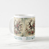 Klassischer Weihnachtshirsch-Becher Kaffeetasse (Vorderseite Links)