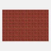 Klassischer Weihnachtskariert Rot Grün Gold Geschenkpapier Set (Vorderseite 2)