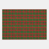 Klassischer Weihnachtskariert Rot Grün Gold Geschenkpapier Set (Vorderseite)