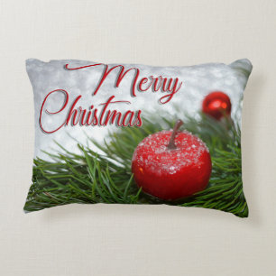 Klassischer Weihnachtskiefer und -jubiläum Dekokissen