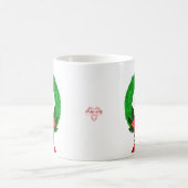 Klassischer Weihnachtskranz mit roter Schleife Kaffeetasse (Mittel)