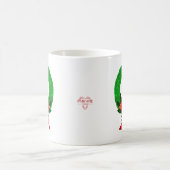 Klassischer Weihnachtskranz mit roter Schleife Kaffeetasse (Mittel)