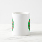 Klassischer Weihnachtskranz mit Schleife Kaffeetasse (Mittel)