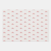 Klassischer Weihnachtsmann auf einem Feuerfahrzeug Geschenkpapier Set (Vorderseite 3)