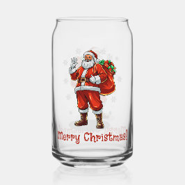 Klassischer Weihnachtsmann bringt Weihnachtsgesche Dosenglas
