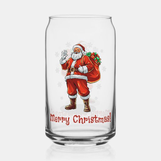 Klassischer Weihnachtsmann bringt Weihnachtsgesche Dosenglas (Vorderseite)