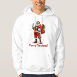 Klassischer Weihnachtsmann bringt Weihnachtsgesche Hoodie