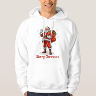 Klassischer Weihnachtsmann bringt Weihnachtsgesche Hoodie