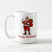 Klassischer Weihnachtsmann bringt Weihnachtsgesche Kaffeetasse (Links)