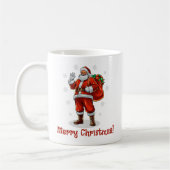 Klassischer Weihnachtsmann bringt Weihnachtsgesche Kaffeetasse (Links)
